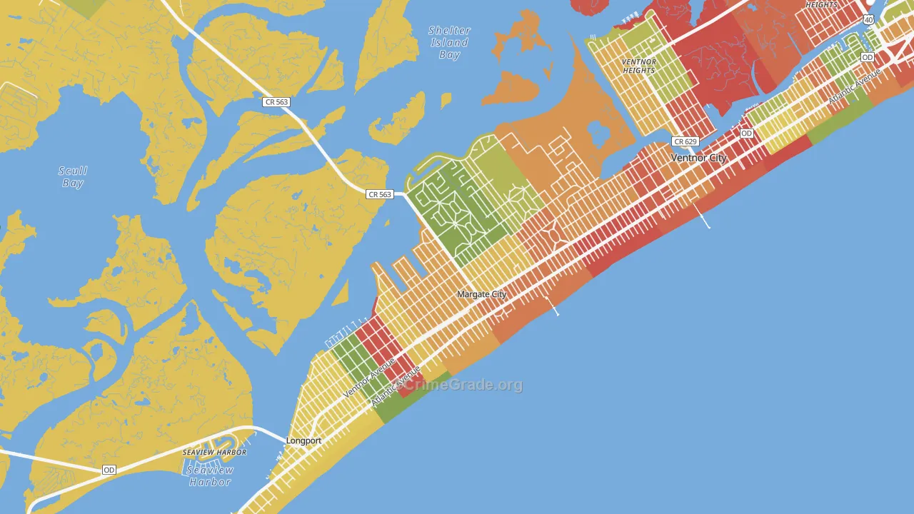 08402, NJ Map of Theft Rates