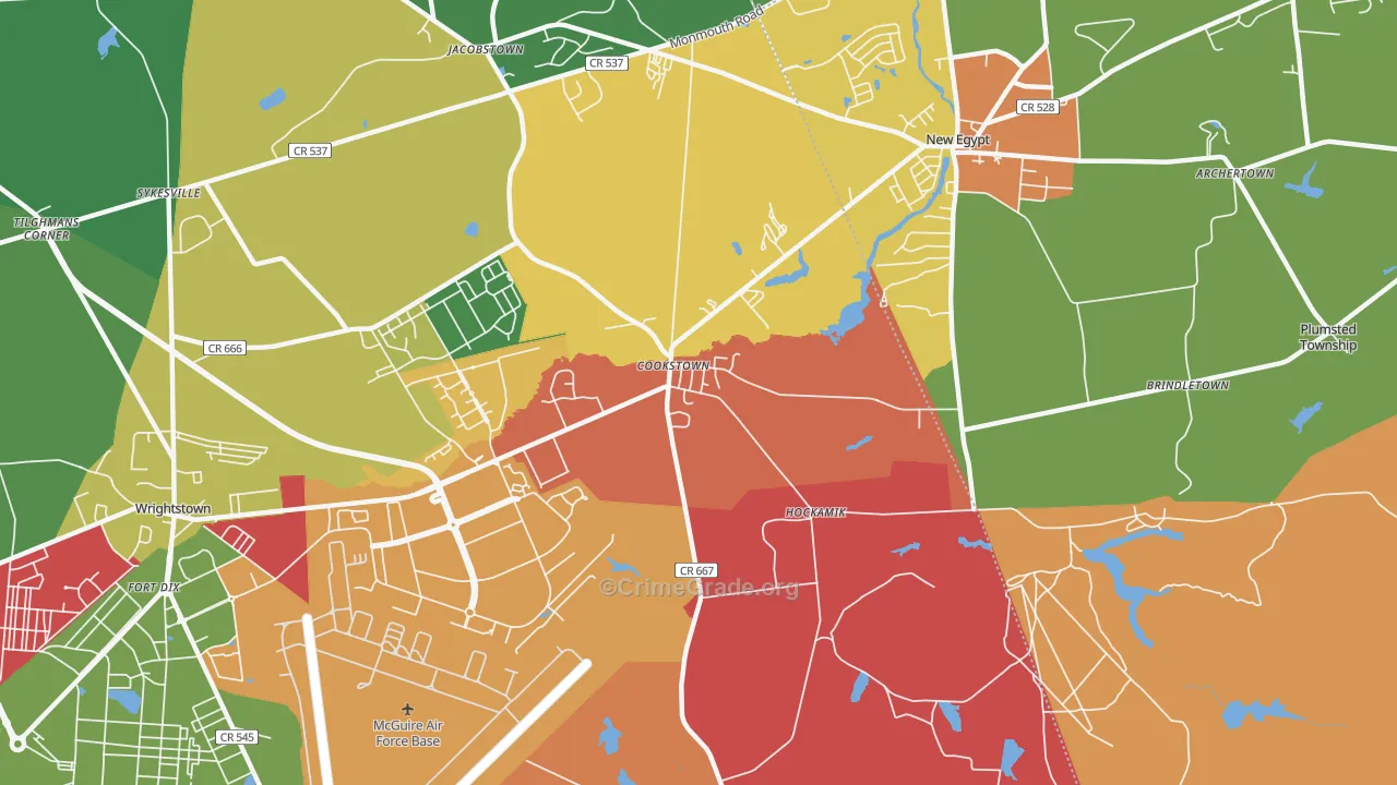 08511, NJ Map of Theft Rates