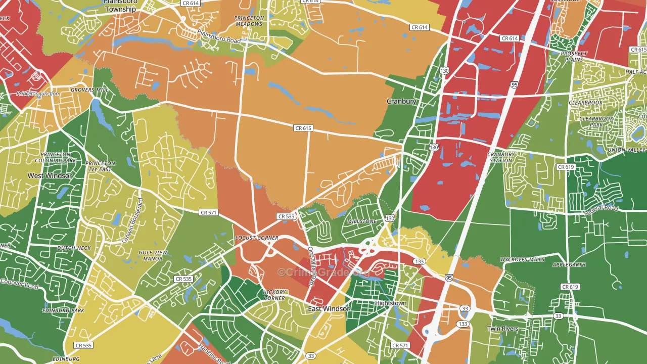 08512, NJ Map of Theft Rates