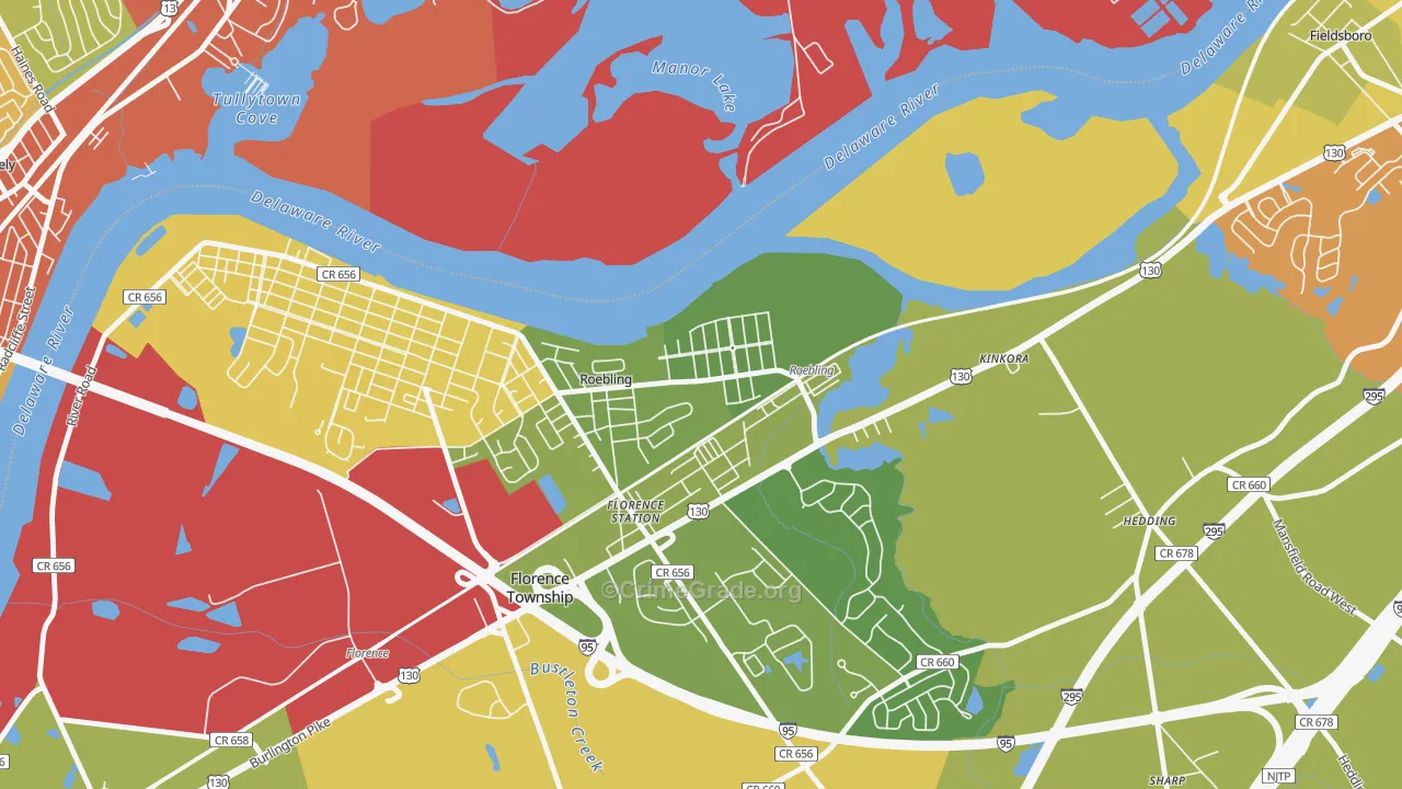 08554, NJ Map of Theft Rates