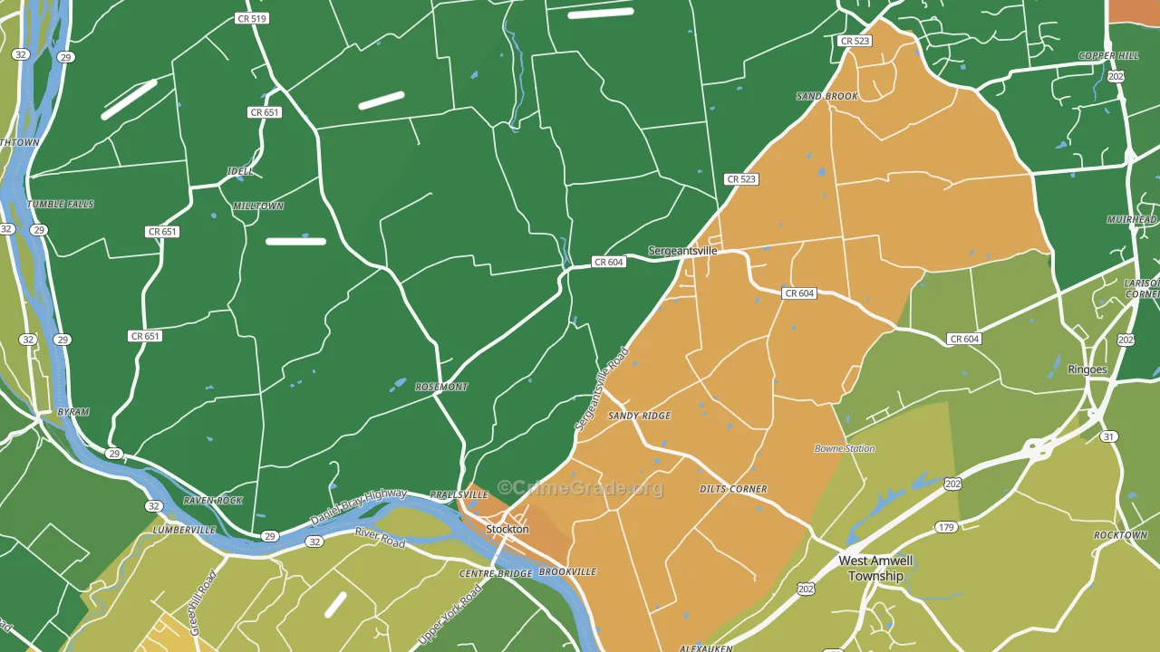 08559, NJ Map of Theft Rates