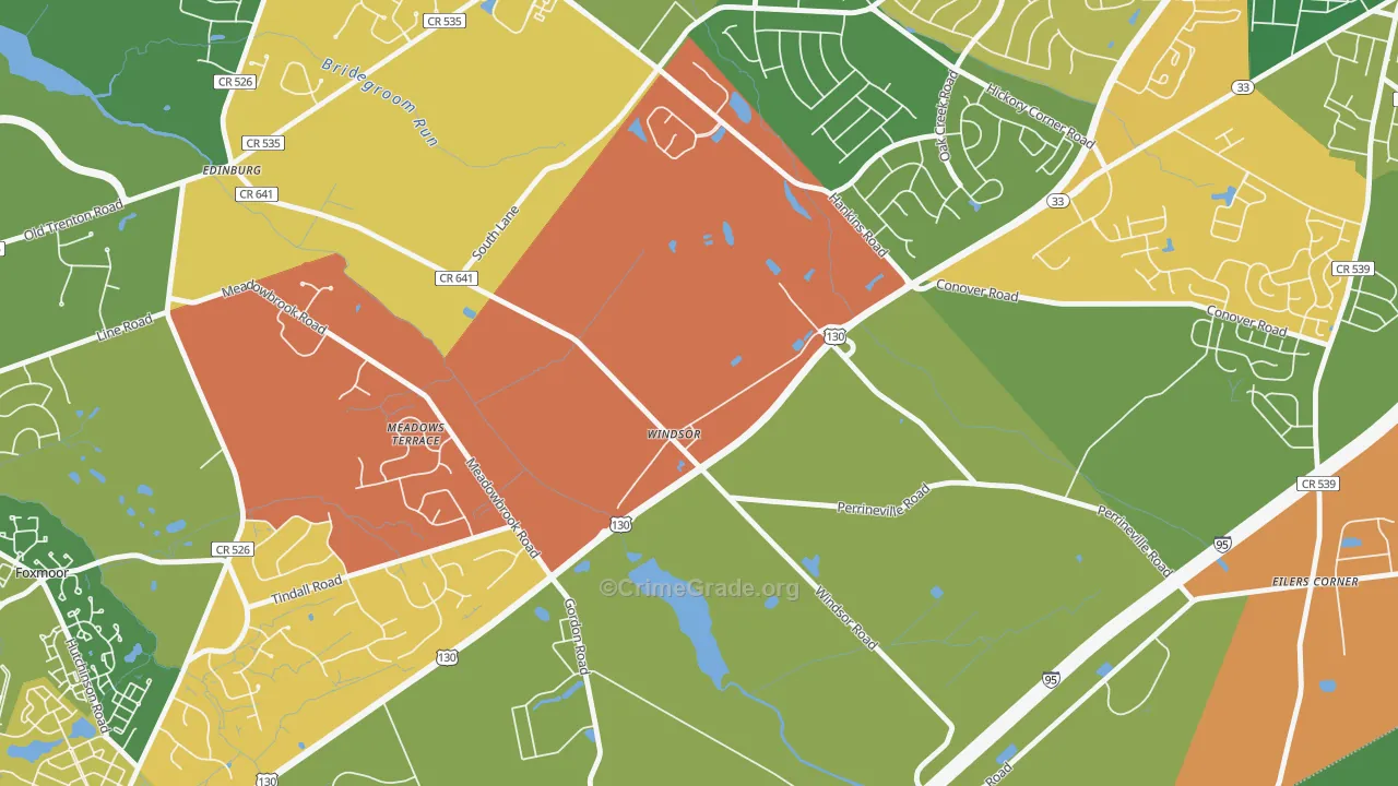 08561, NJ Map of Theft Rates