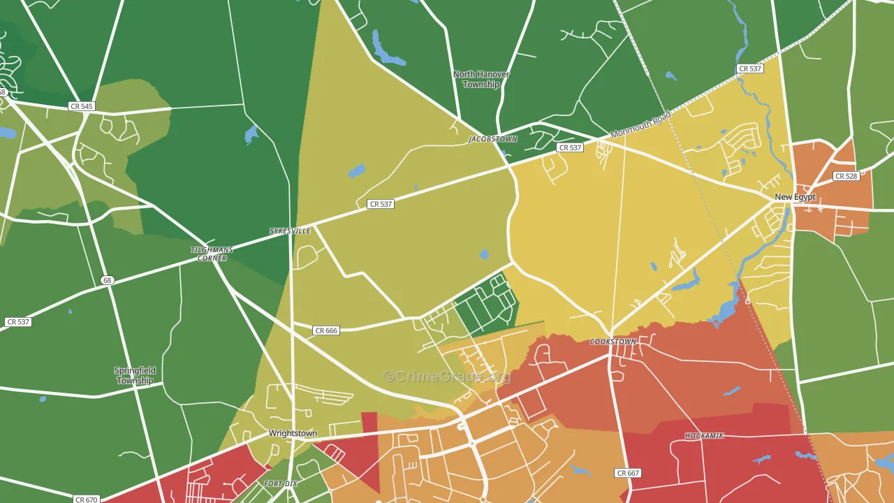 08562, NJ Map of Theft Rates