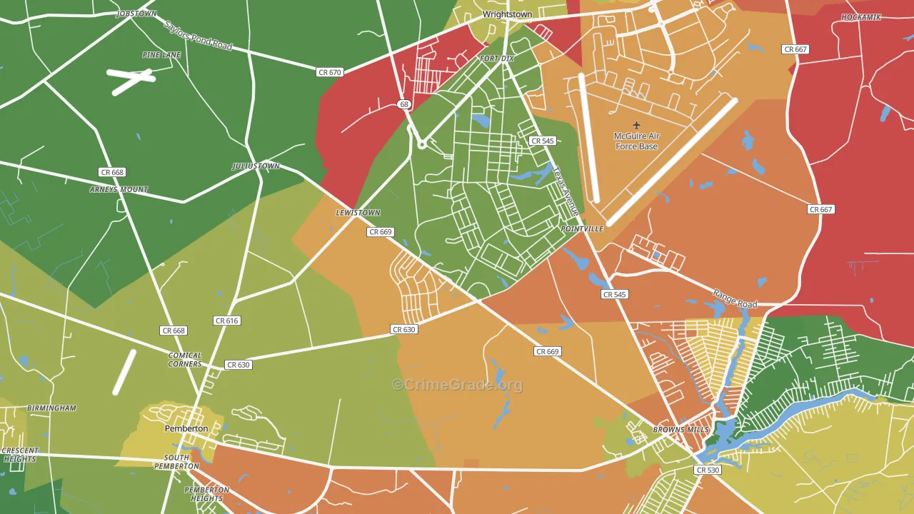 08640, NJ Map of Theft Rates