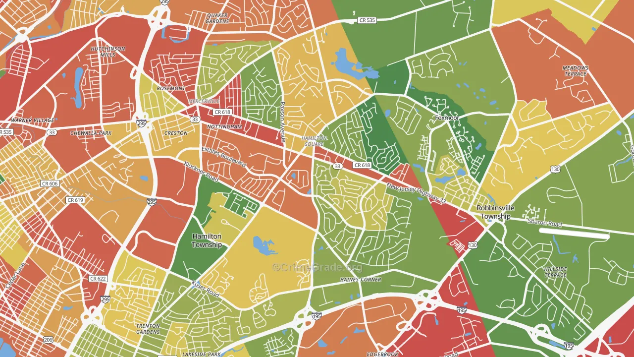 08690, NJ Map of Theft Rates