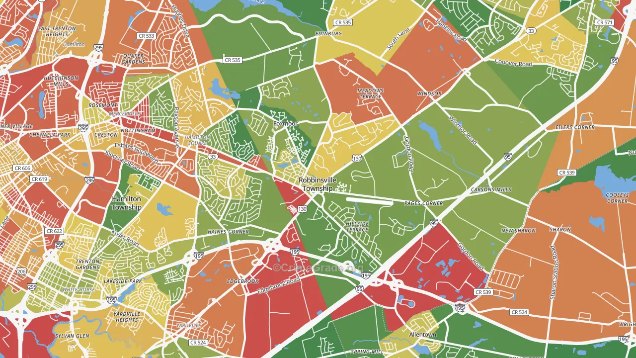 08691, NJ Map of Theft Rates