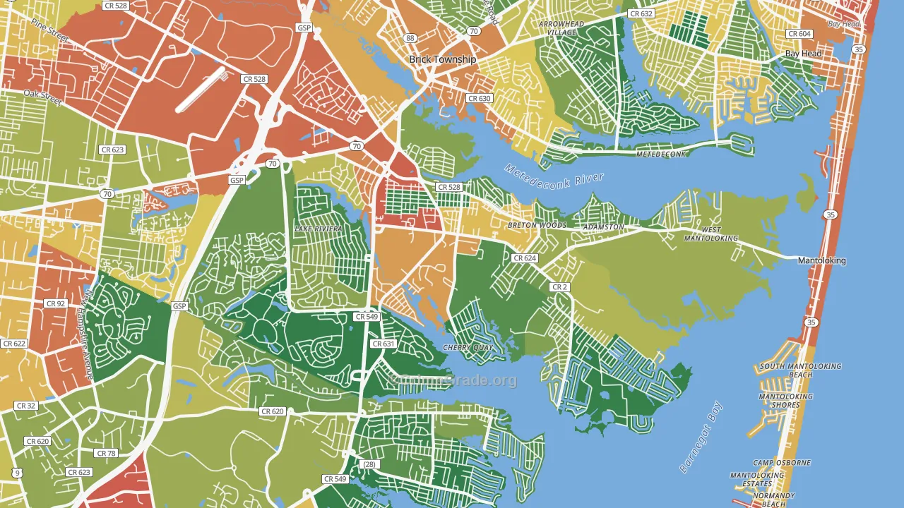 08723, NJ Map of Theft Rates