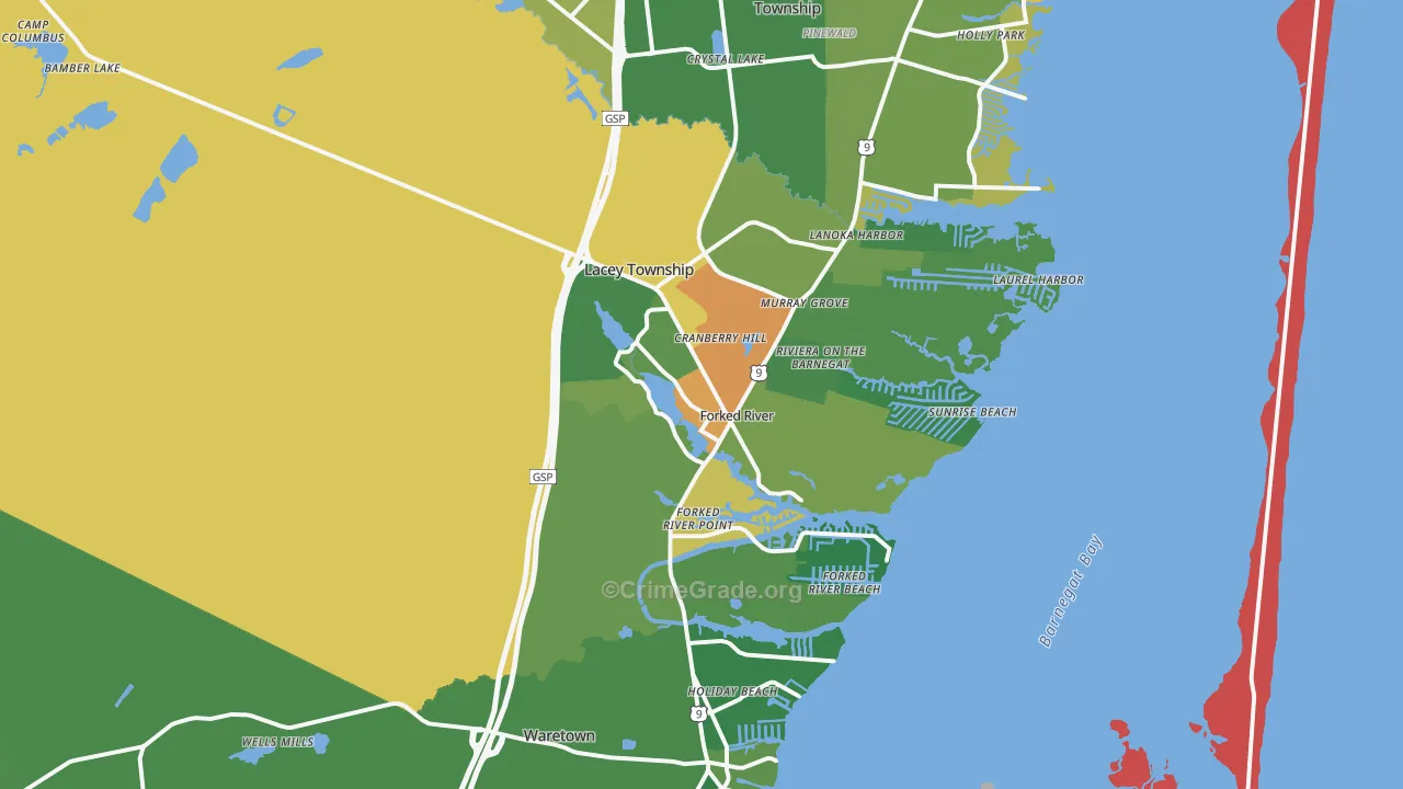 08731, NJ Map of Theft Rates