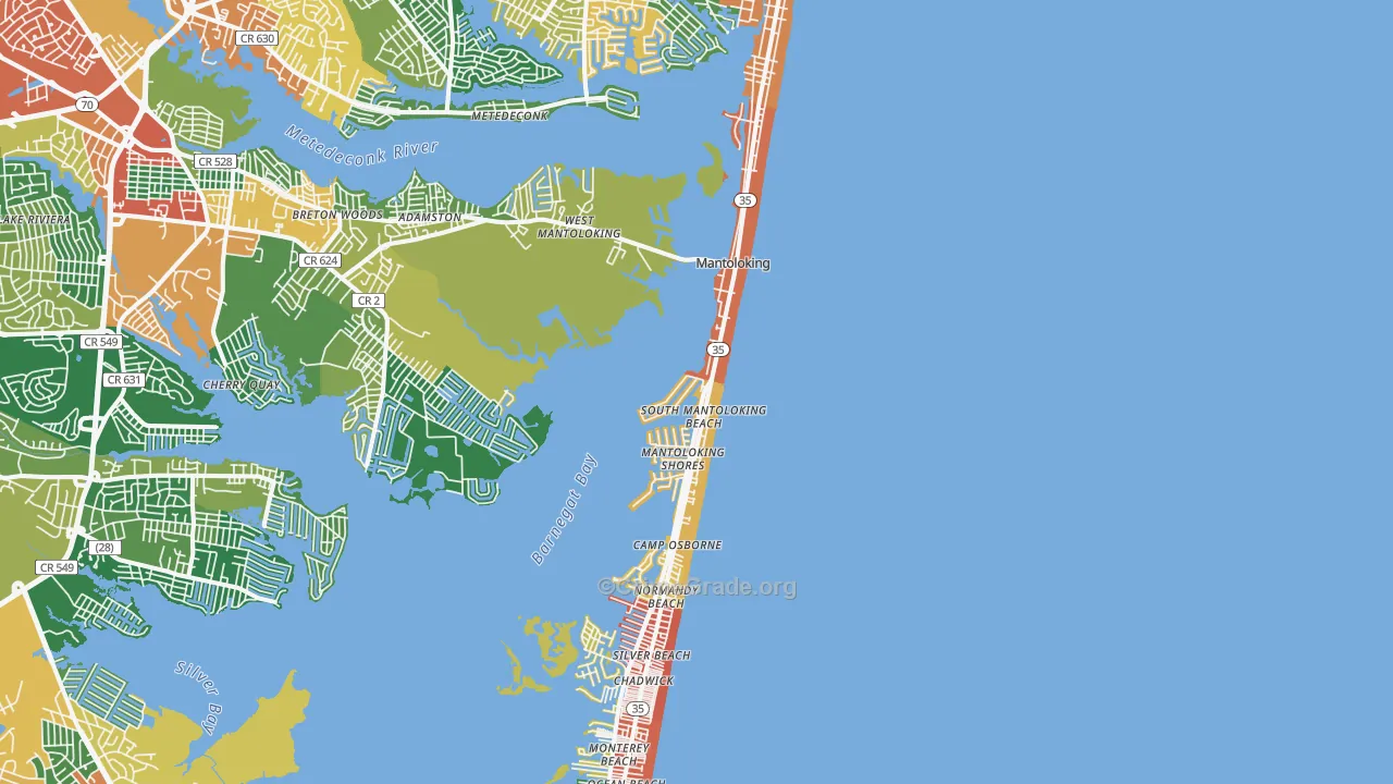 08738, NJ Map of Theft Rates