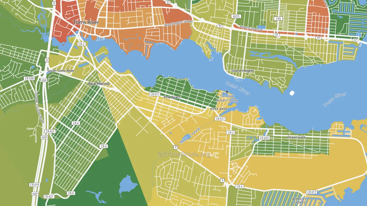 08741, NJ Map of Theft Rates