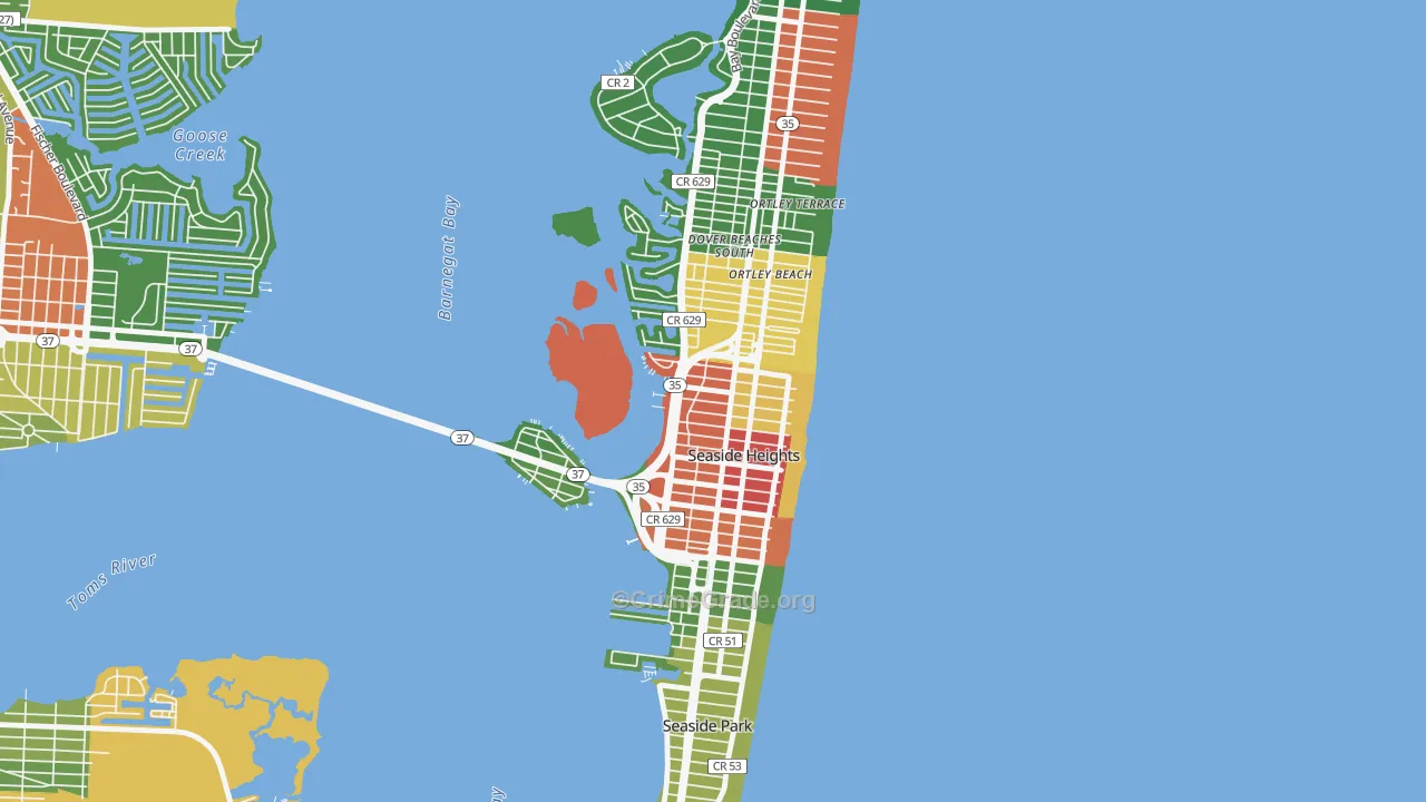 08751, NJ Map of Theft Rates