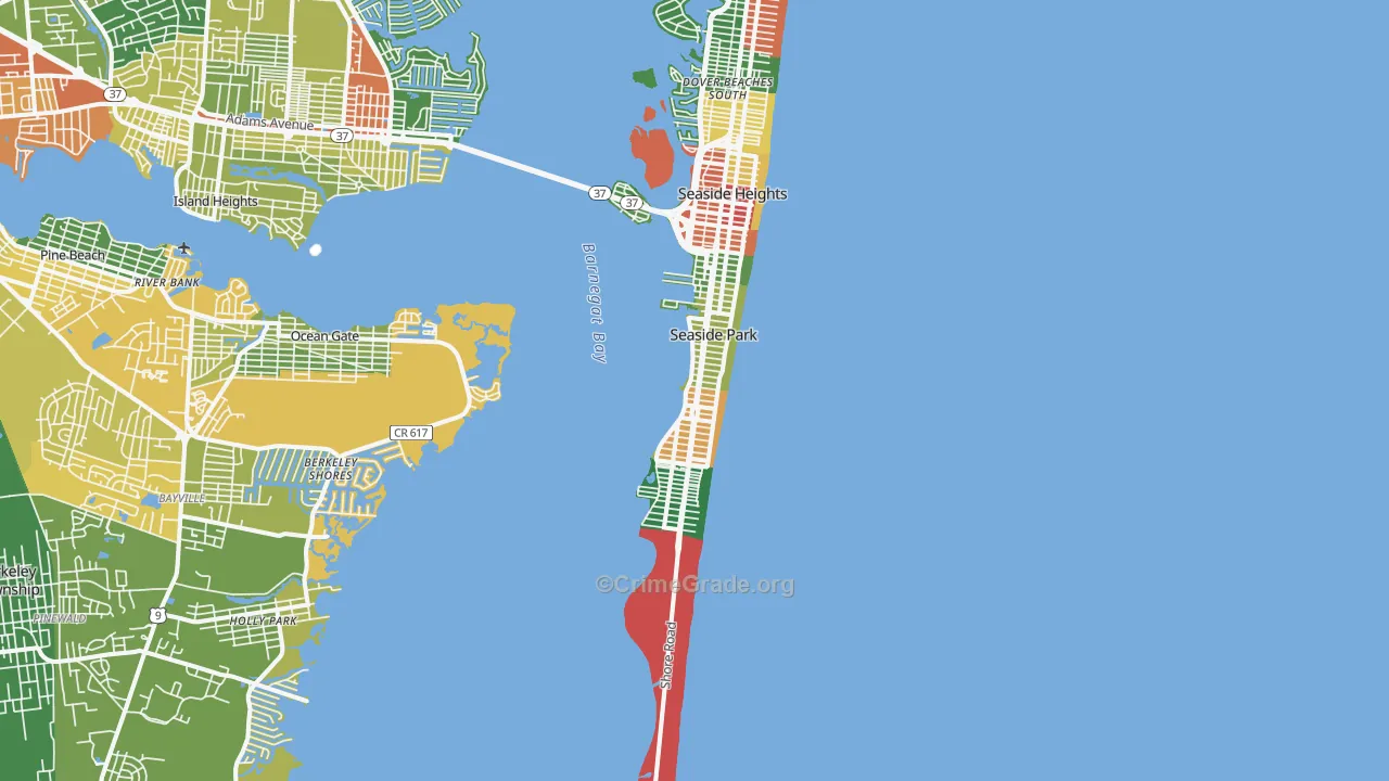 08752, NJ Map of Theft Rates