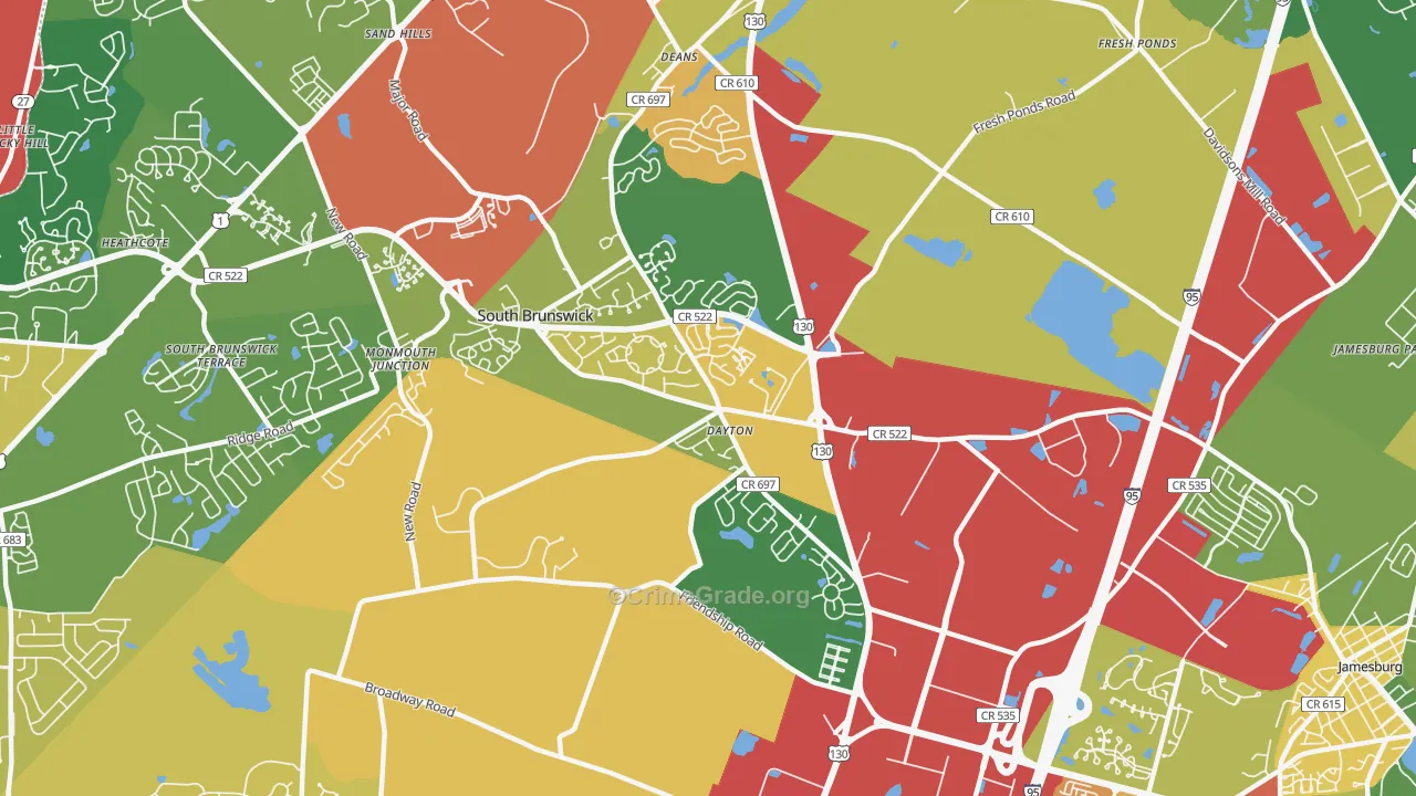 08810, NJ Map of Theft Rates