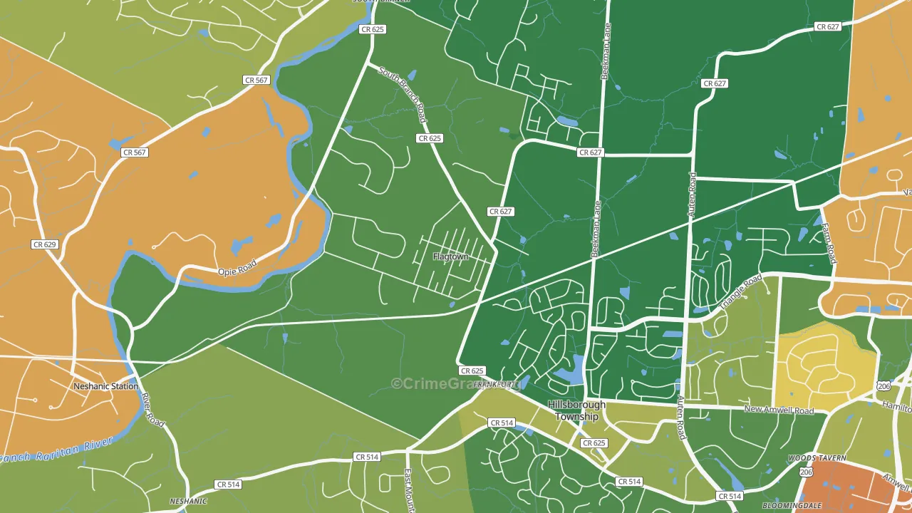 08821, NJ Map of Theft Rates