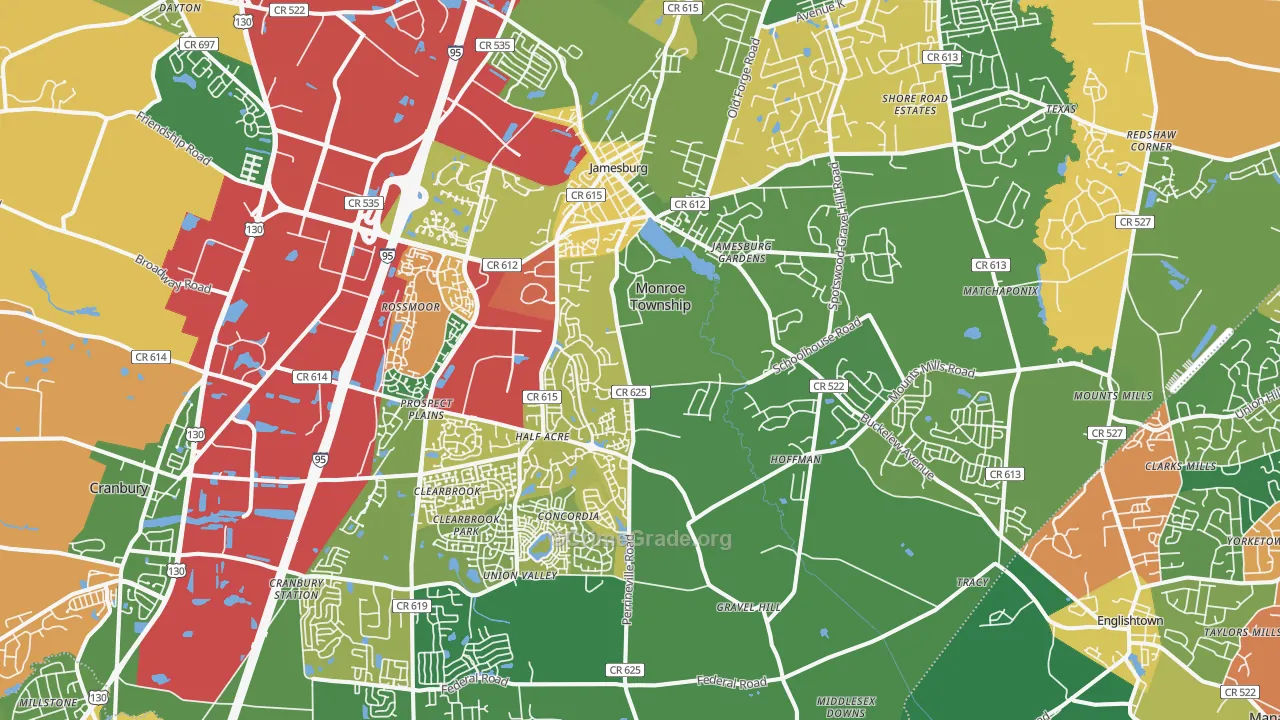 08831, NJ Map of Theft Rates