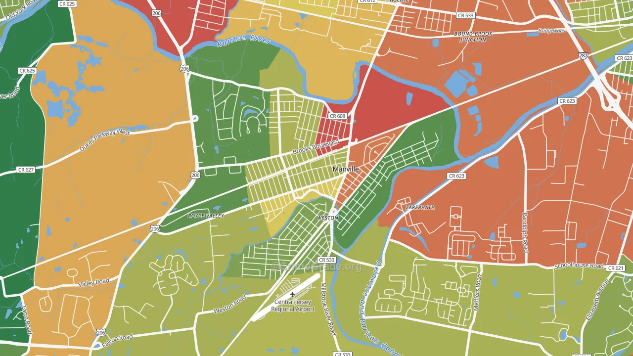 08835, NJ Map of Theft Rates