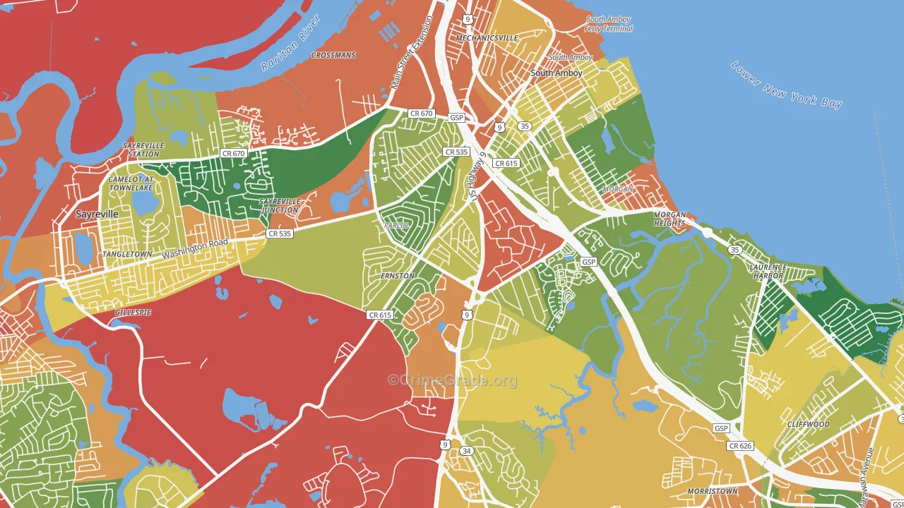 08859, NJ Map of Theft Rates