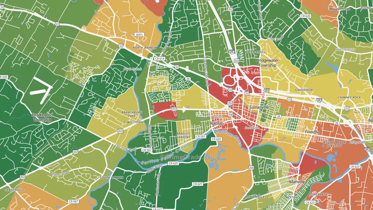 08876, NJ Map of Theft Rates