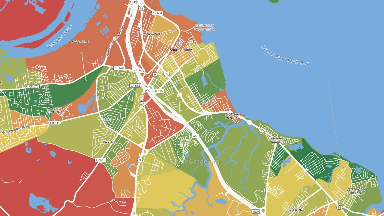 08879, NJ Map of Theft Rates