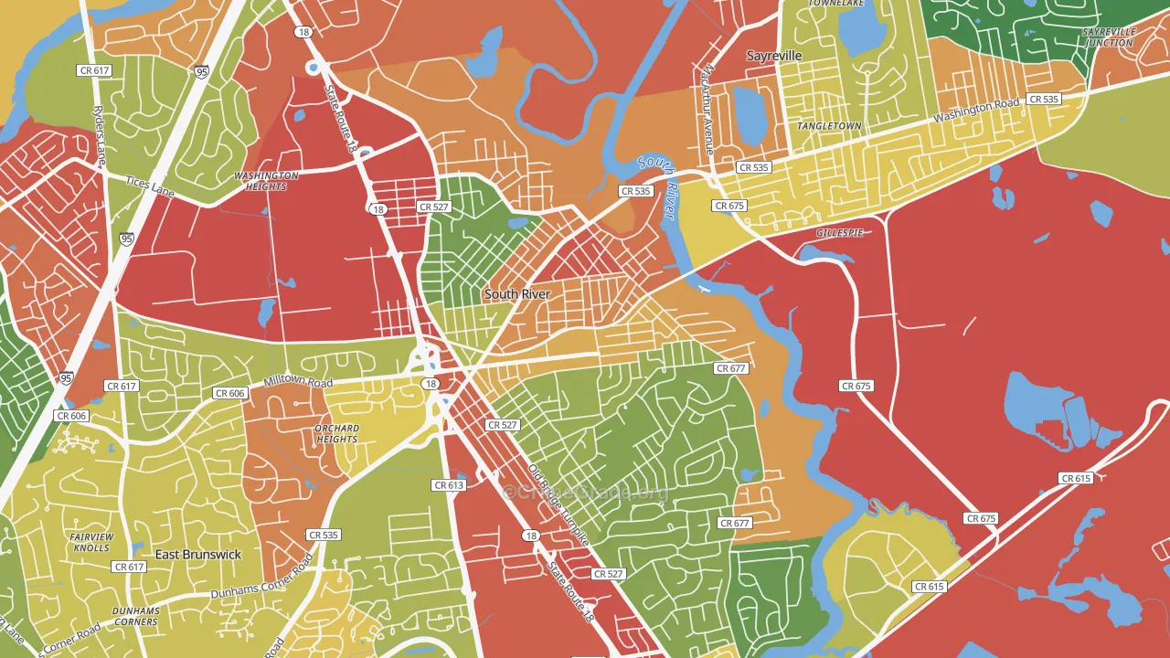 08882, NJ Map of Theft Rates