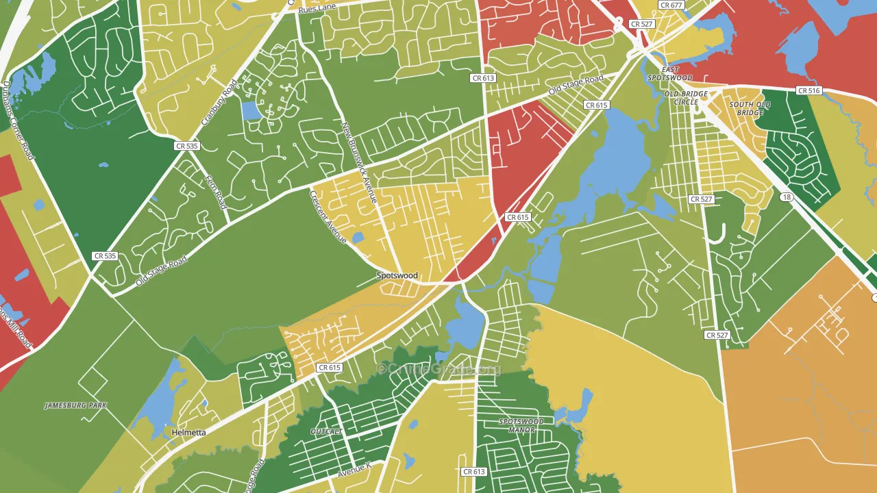 08884, NJ Map of Theft Rates