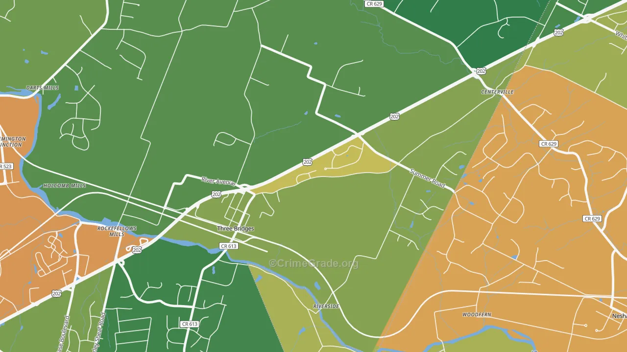 08887, NJ Map of Theft Rates