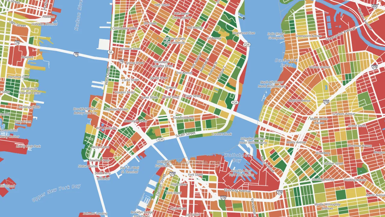 10002, NY Map of Theft Rates