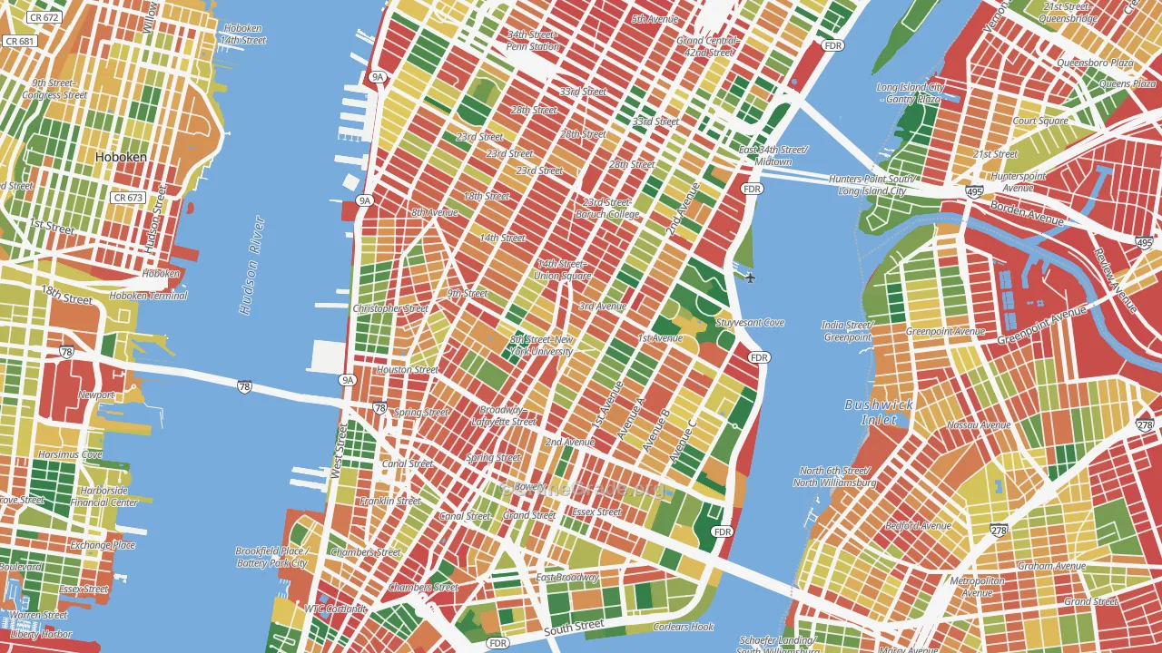 10003, NY Map of Theft Rates