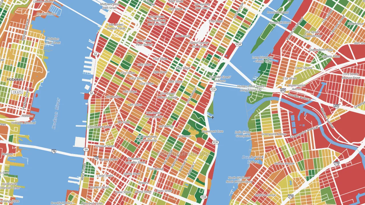 10010, NY Map of Theft Rates