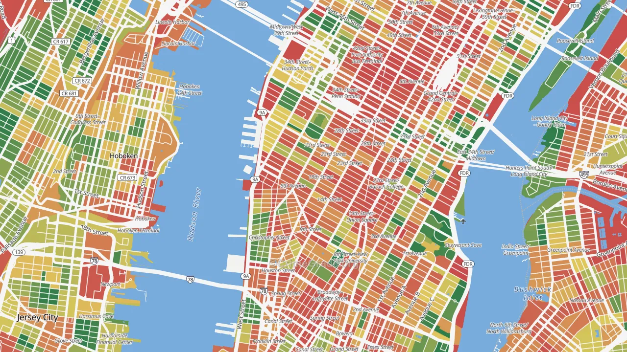 10011, NY Map of Theft Rates