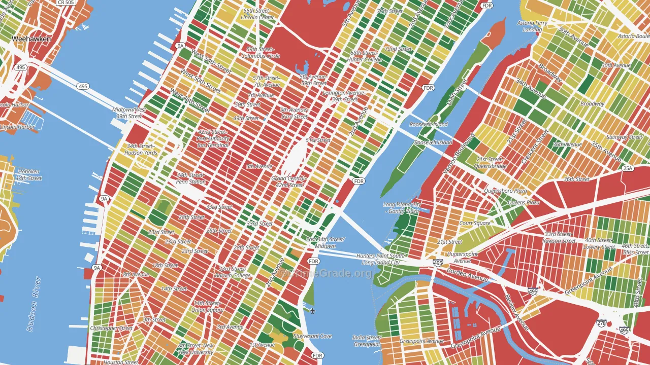 10017, NY Map of Theft Rates