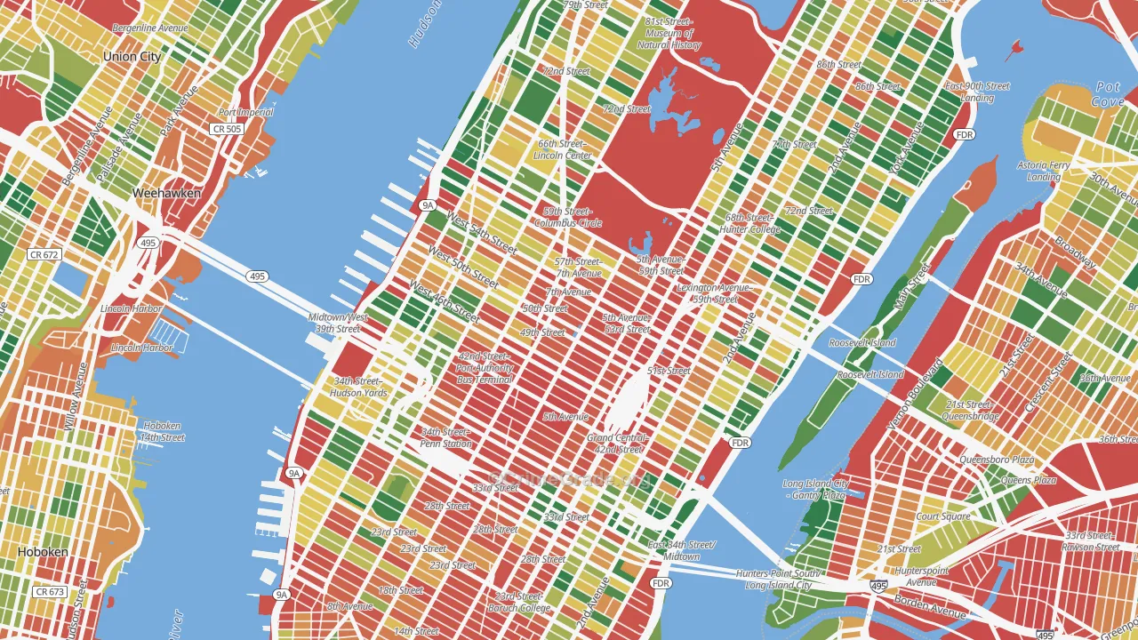 10020, NY Map of Theft Rates