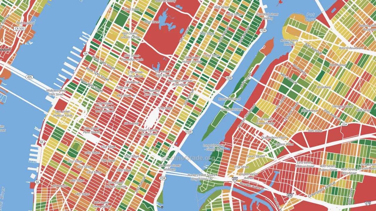 10022, NY Map of Theft Rates