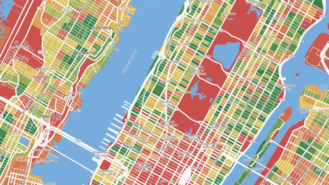 10023, NY Map of Theft Rates