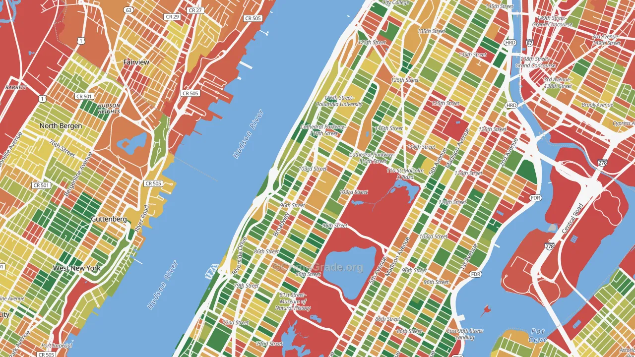 10025, NY Map of Theft Rates