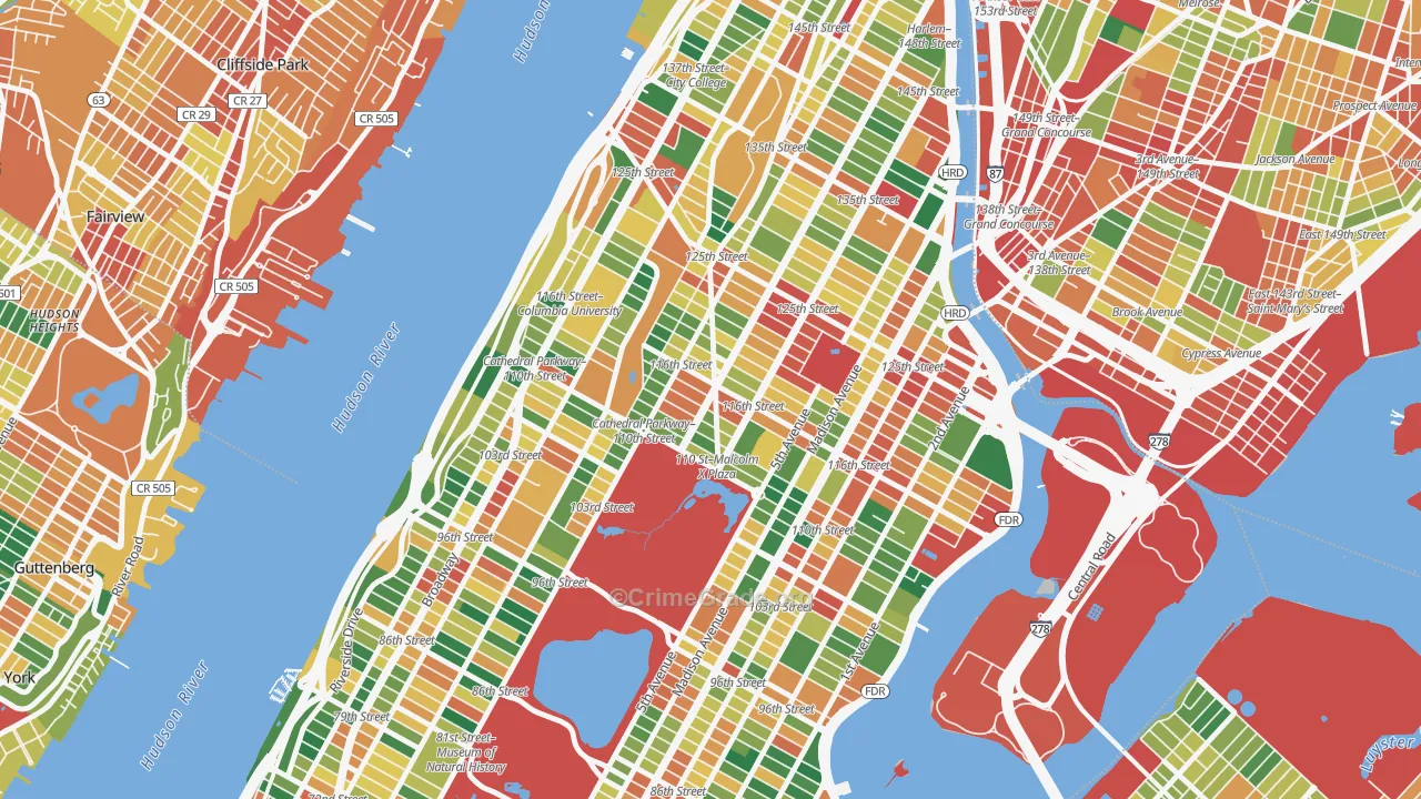 10026, NY Map of Theft Rates