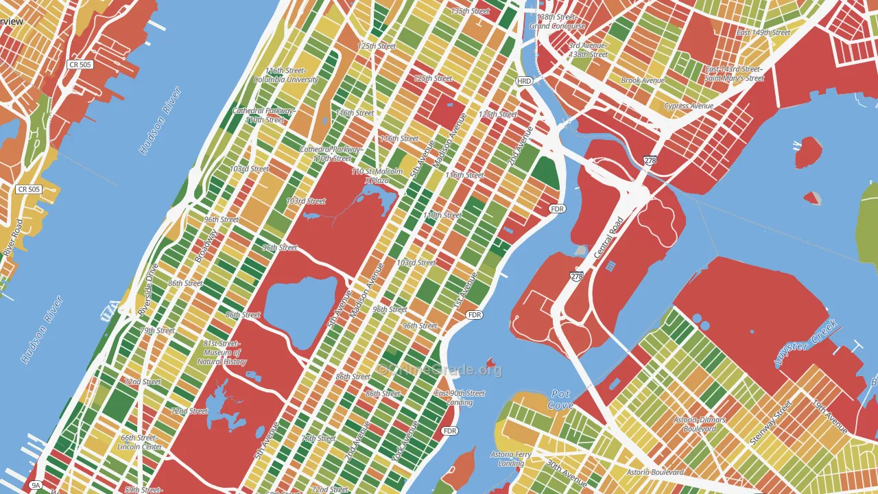 10029, NY Map of Theft Rates