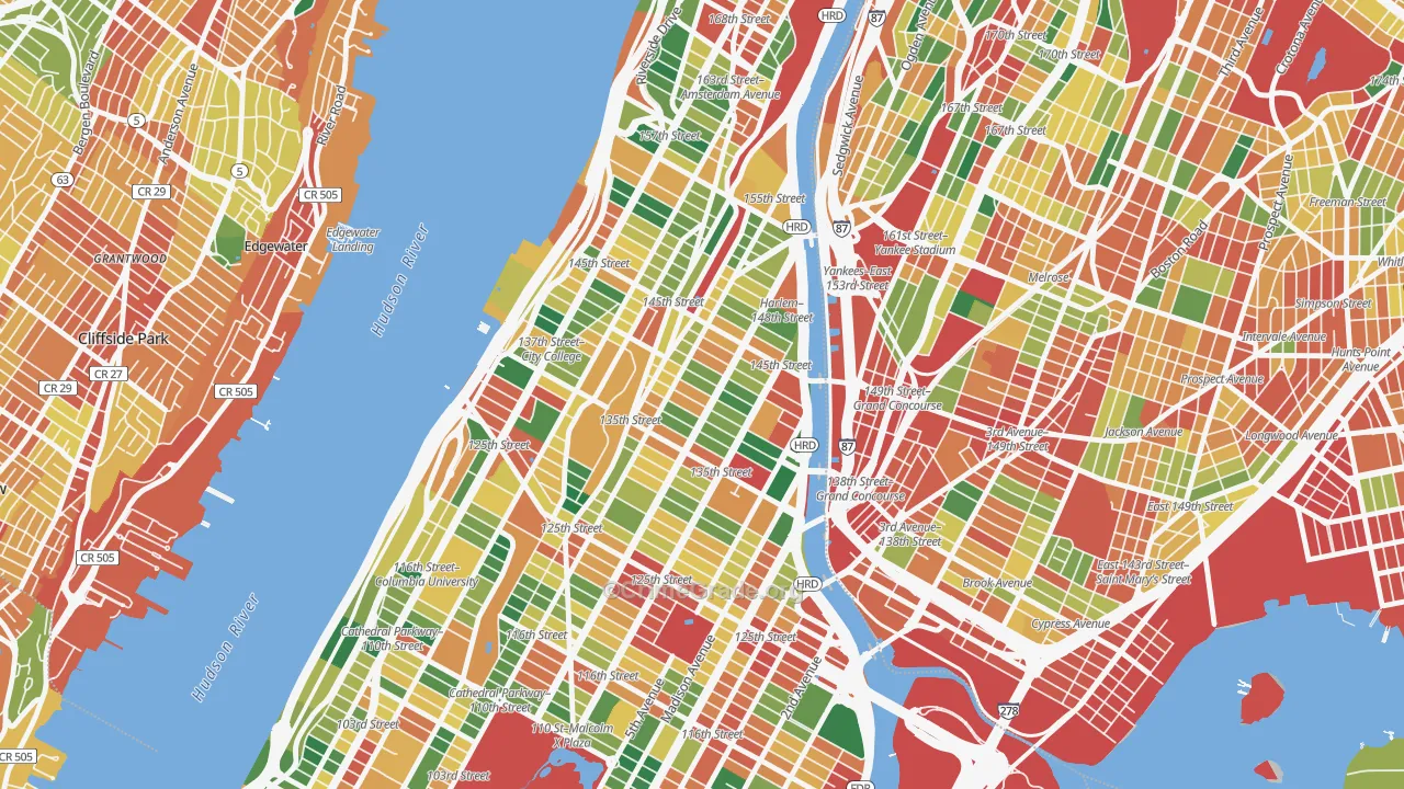10030, NY Map of Theft Rates