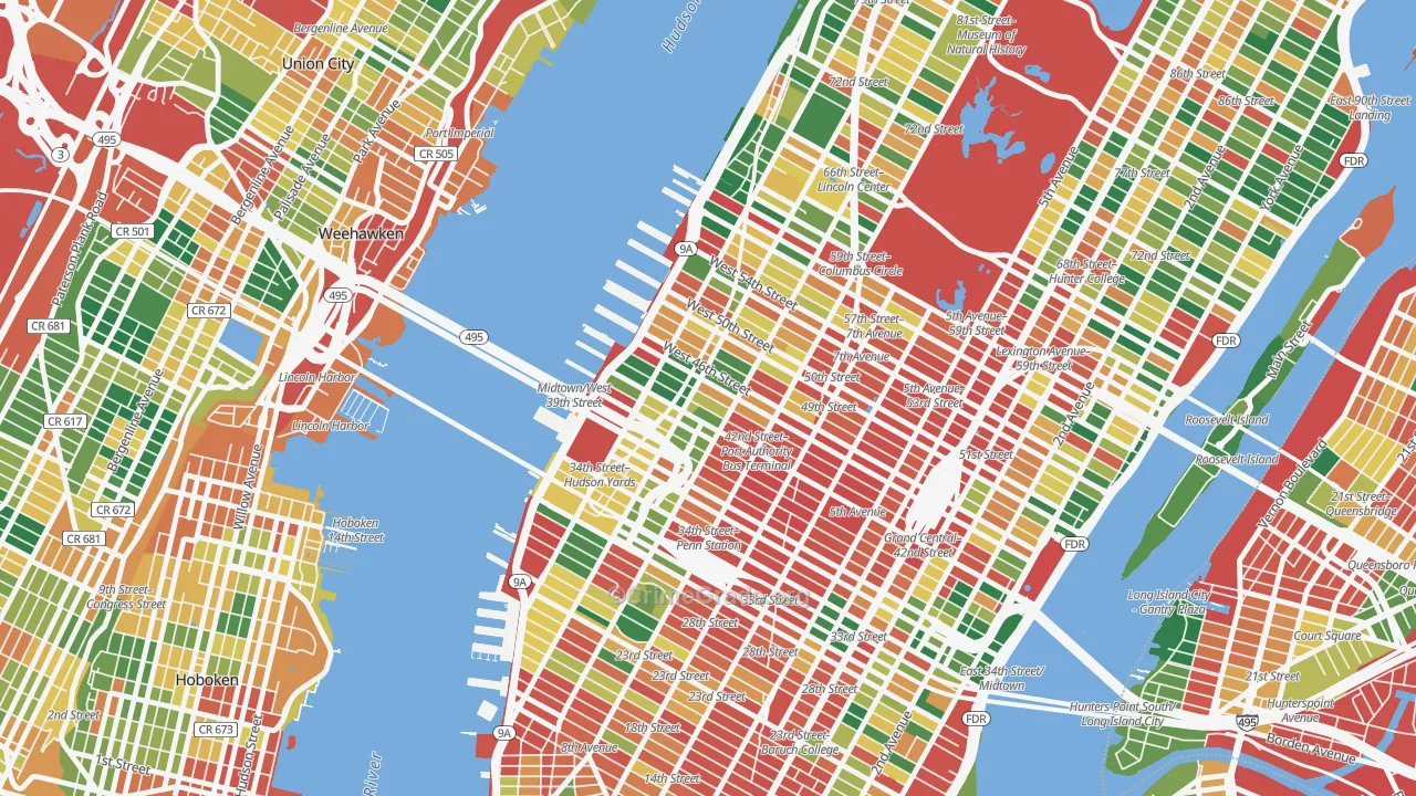 10036, NY Map of Theft Rates