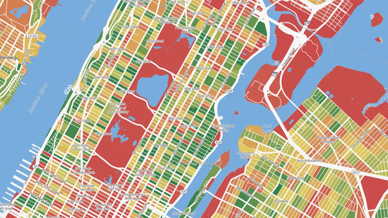 10128, NY Map of Theft Rates