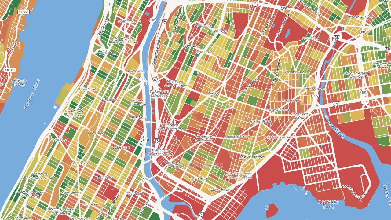 10451, NY Map of Theft Rates
