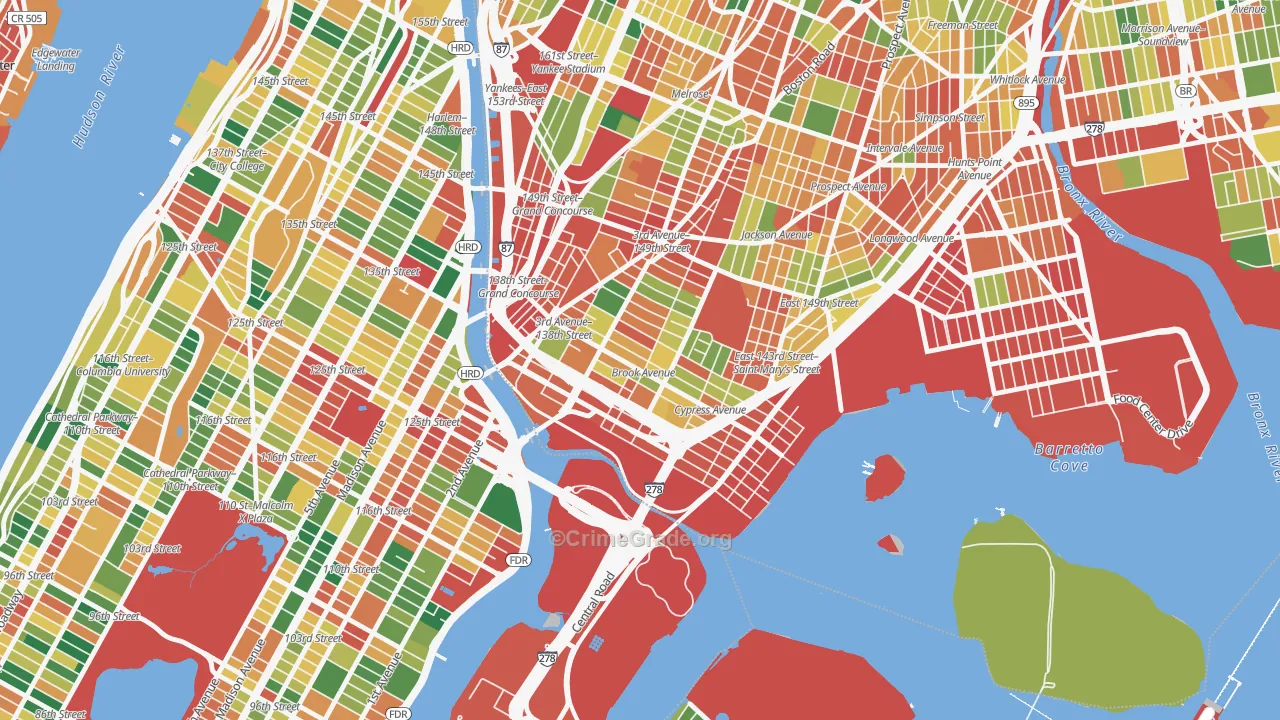 10454, NY Map of Theft Rates