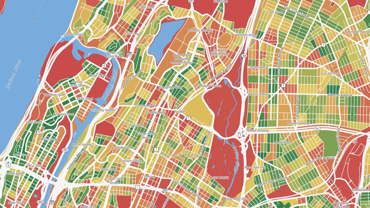 10458, NY Map of Theft Rates
