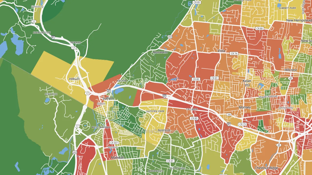 10901, NY Map of Theft Rates