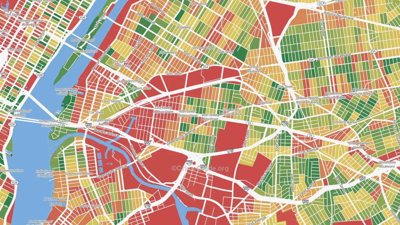 11104, NY Map of Theft Rates