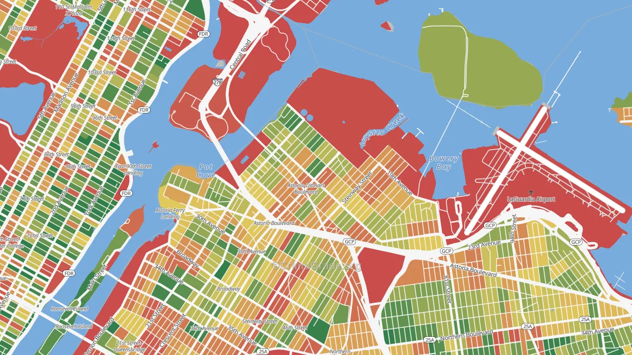 11105, NY Map of Theft Rates