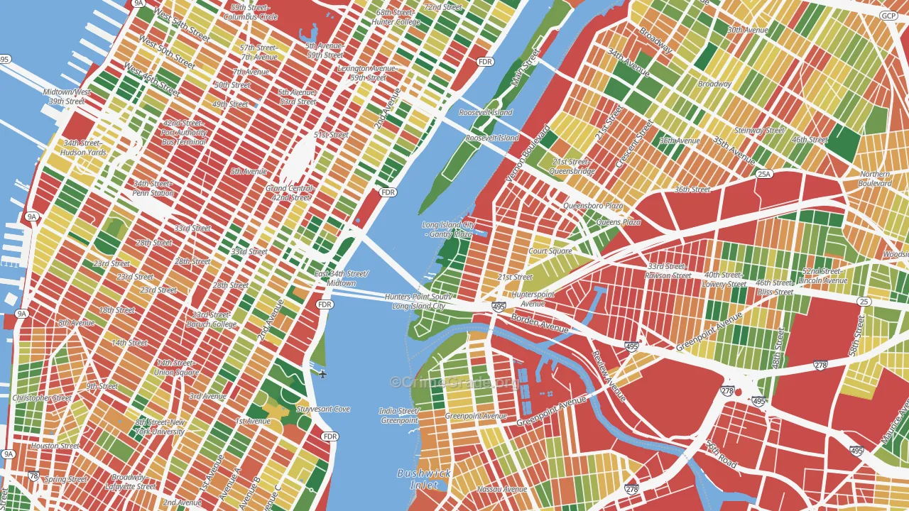 11109, NY Map of Theft Rates