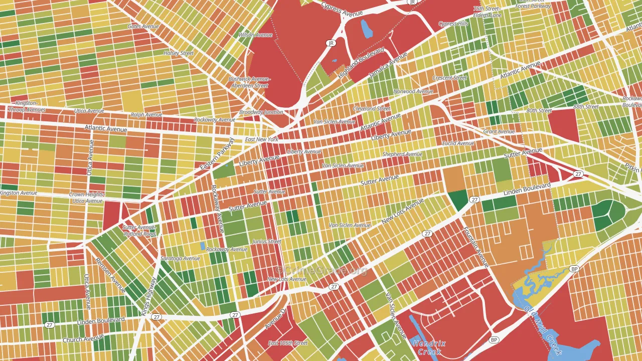 11207, NY Map of Theft Rates