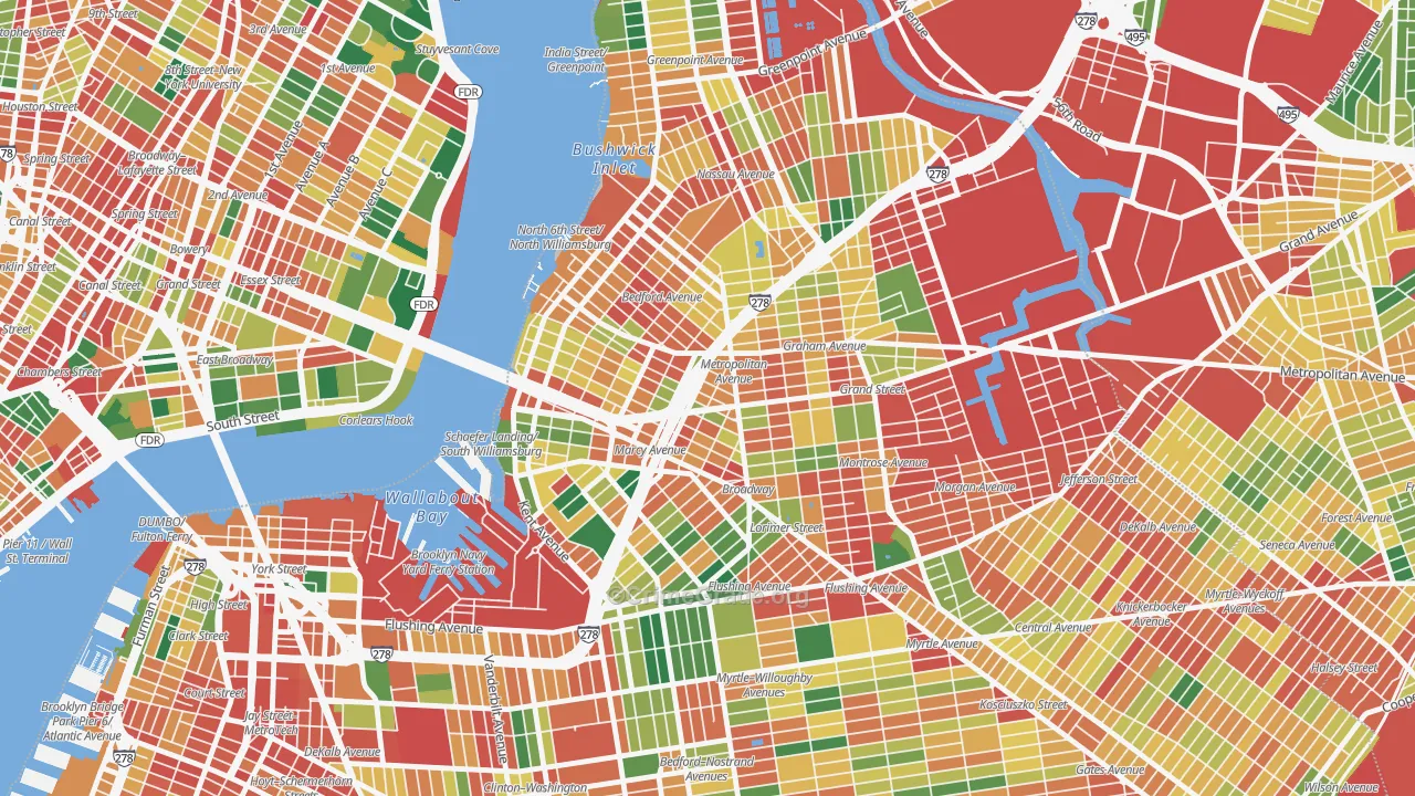 11211, NY Map of Theft Rates