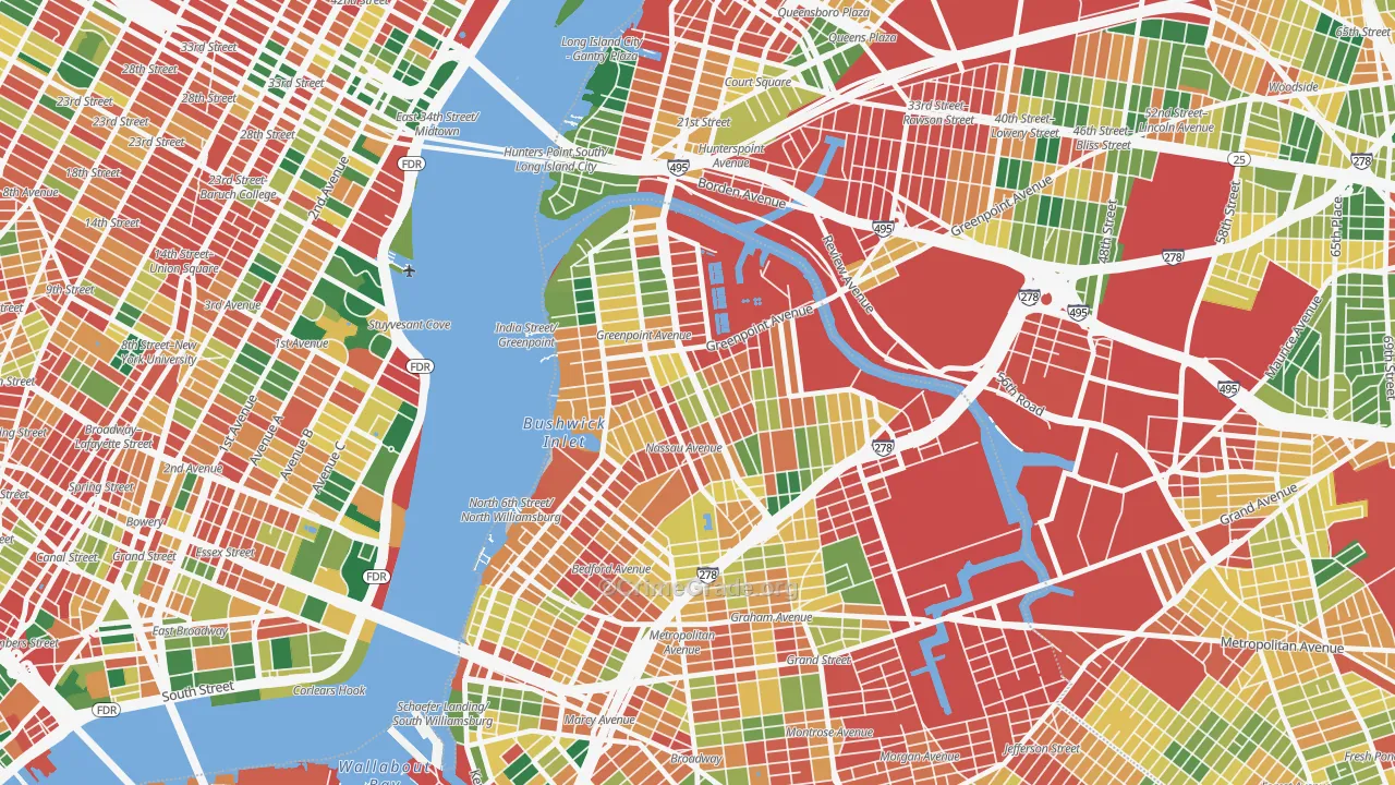 11222, NY Map of Theft Rates